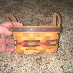 Longaberger basket, small, red & blue